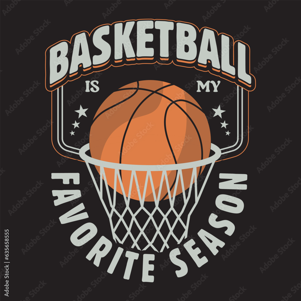 Favorite Basketball Vector T-Shirt Design