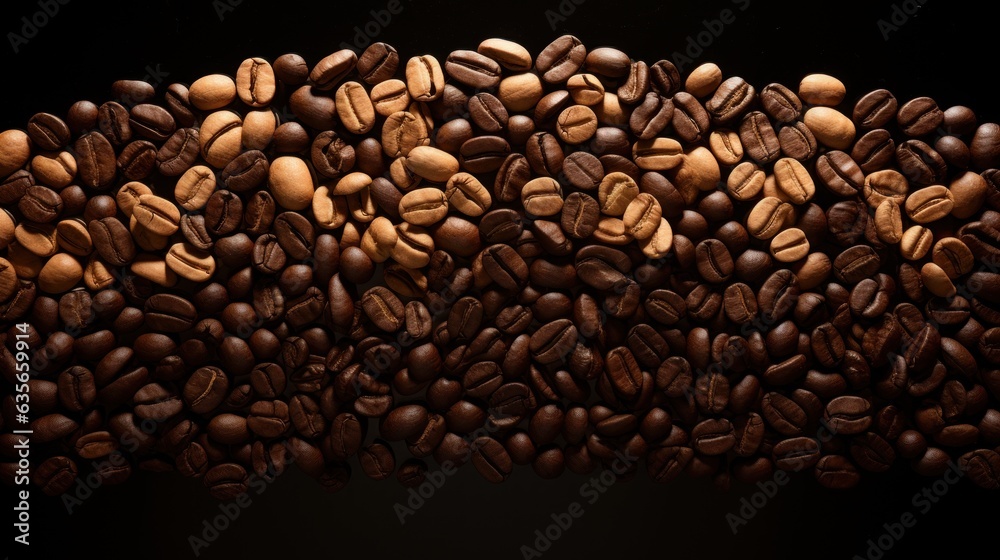 Aromatic Elixirs Unveiled: Coffee Beans' Journey from Plantation to Cup. Generative AI