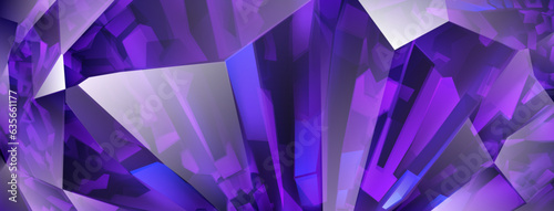 Abstract crystal background in purple colors with highlights on the facets and refracting of light