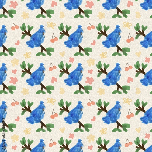 seamless pattern with birds