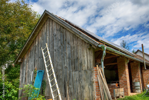 Wallpaper Mural View of an old wooden barn.Summer season. Torontodigital.ca