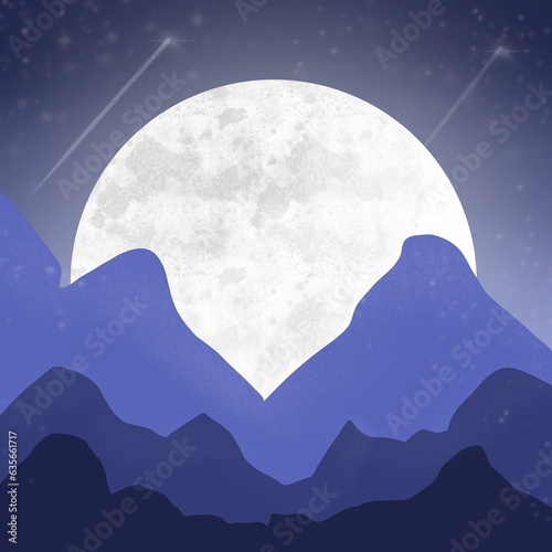 moon and stars