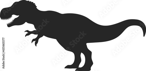 恐竜のティラノサウルスのシルエットのイラスト photo