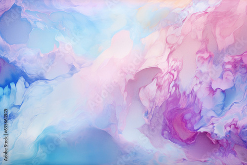 Aesthetic Watercolor Dreams Texture. Soft Pastel Colors  Abstract Painterly Design  Artistic Background  Blue  Purple  Pink Waves. Generative AI.