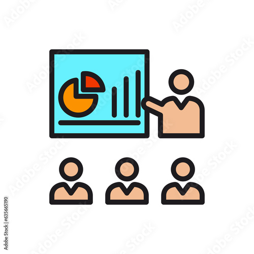 presentation icon, chart, audience, business meeting clip art preview