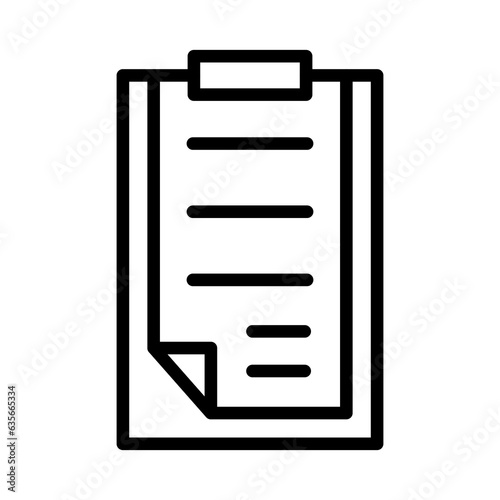 clipboard icon. editable isolated white background. © asol