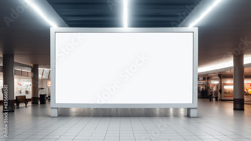 Large white blank billboard or poster for product mock up or business promotion © Artofinnovation