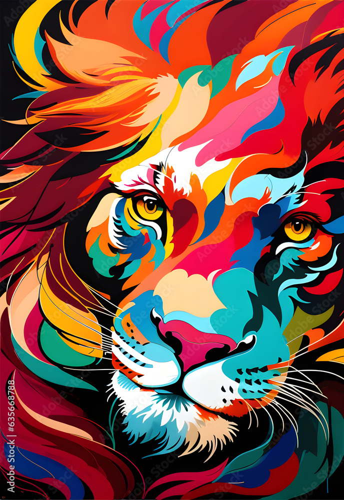 lion digital painting