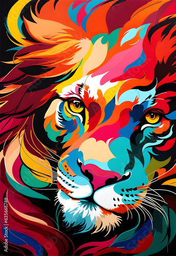 lion digital painting