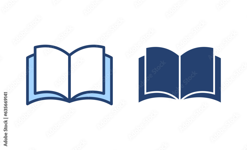 Book icon vector. open book sign and symbol. ebook icon Book icon vector. open book sign and symbol. ebook icon