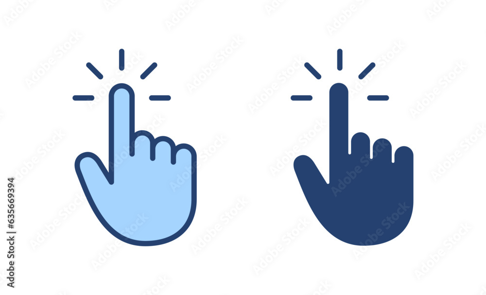 Obraz premium Hand cursor icon vector. cursor sign and symbol. hand cursor icon clik