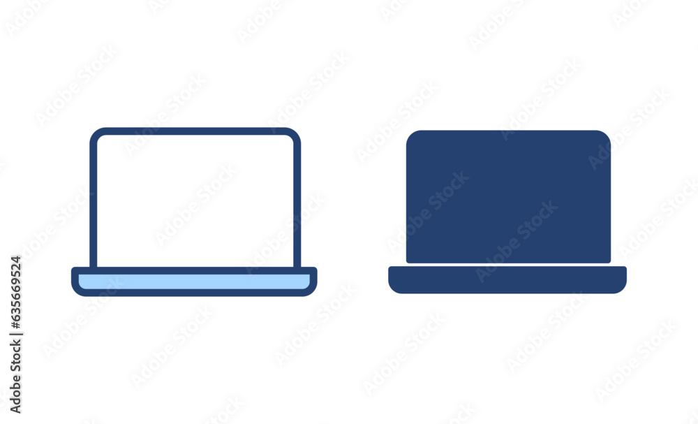 Laptop icon vector. computer sign and symbol