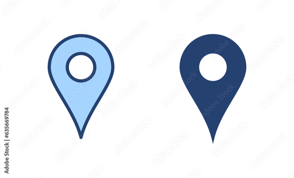Pin icon vector. Location sign and symbol. destination icon. map pin Pin icon vector. Location sign and symbol. destination icon. map pin
