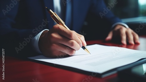 person signing a document. generative ai