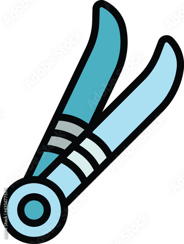 Catch juice icon outline vector. Vape cigarette. Smoke cig color flat