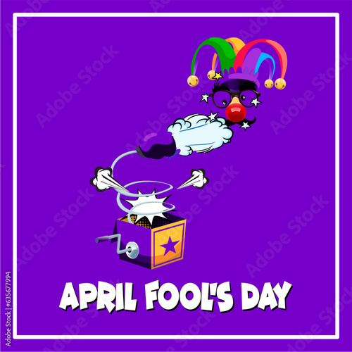 Vector illustration of April Fool's Day.