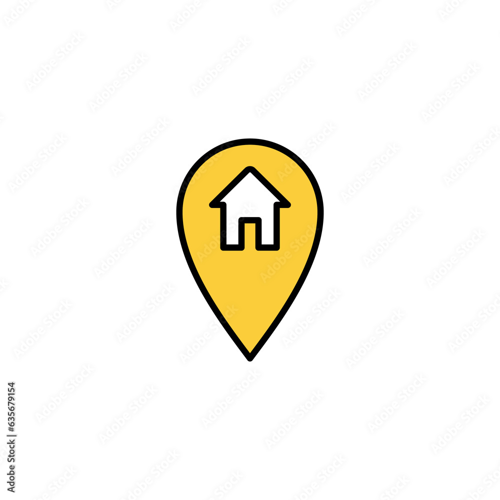 Address icon vector for web and mobile app. home location sign and symbol. pinpoint Address icon vector for web and mobile app. home location sign and symbol. pinpoint
