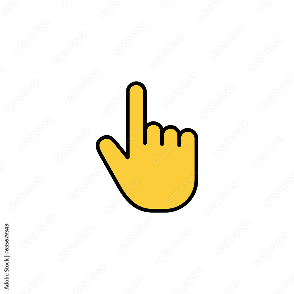 Hand cursor icon vector for web and mobile app. cursor sign and symbol. hand cursor icon clik Hand cursor icon vector for web and mobile app. cursor sign and symbol. hand cursor icon clik