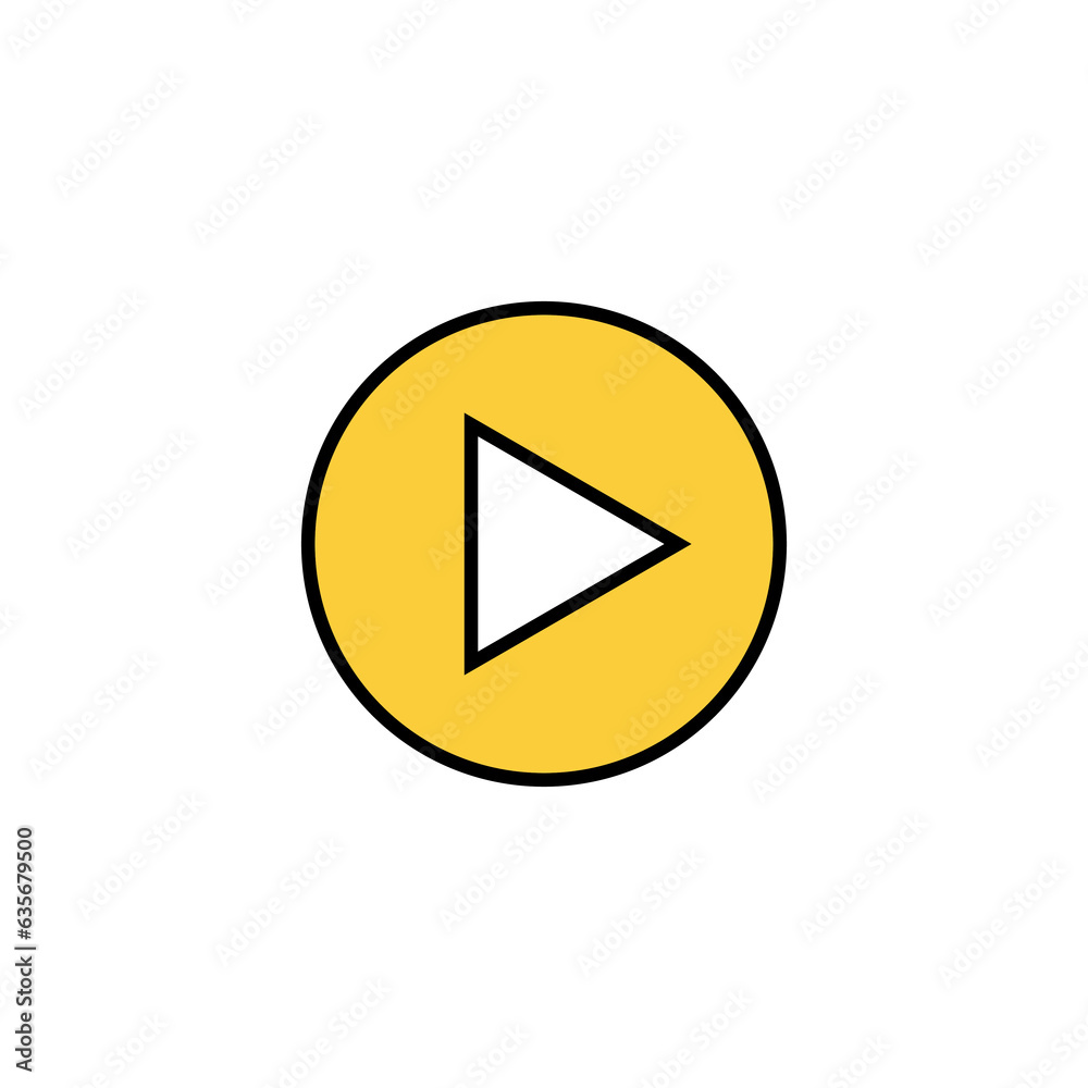 Play Icon vector for web and mobile app. Play button sign and symbol Play Icon vector for web and mobile app. Play button sign and symbol
