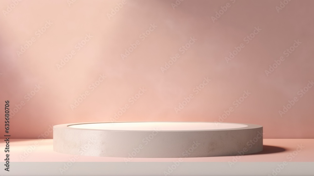 LED Abstract Minimalistic Product Podium. The Scene for Product Presentation. 3D Room with Geometric Platform Stage Pedestal. Ai Generated Podium Mockup for a Product advertisement. LED Abstract Minimalistic Product Podium. The Scene for Product Presentation. 3D Room with Geometric Platform Stage Pedestal. Ai Generated Podium Mockup for a Product advertisement.
