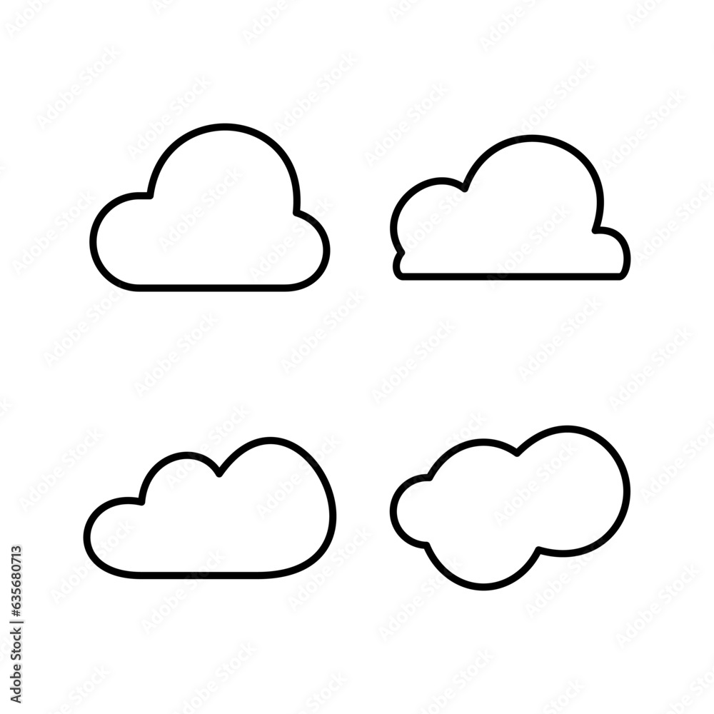 Cloud icon vector. cloud data. cloud services Cloud icon vector. cloud data. cloud services