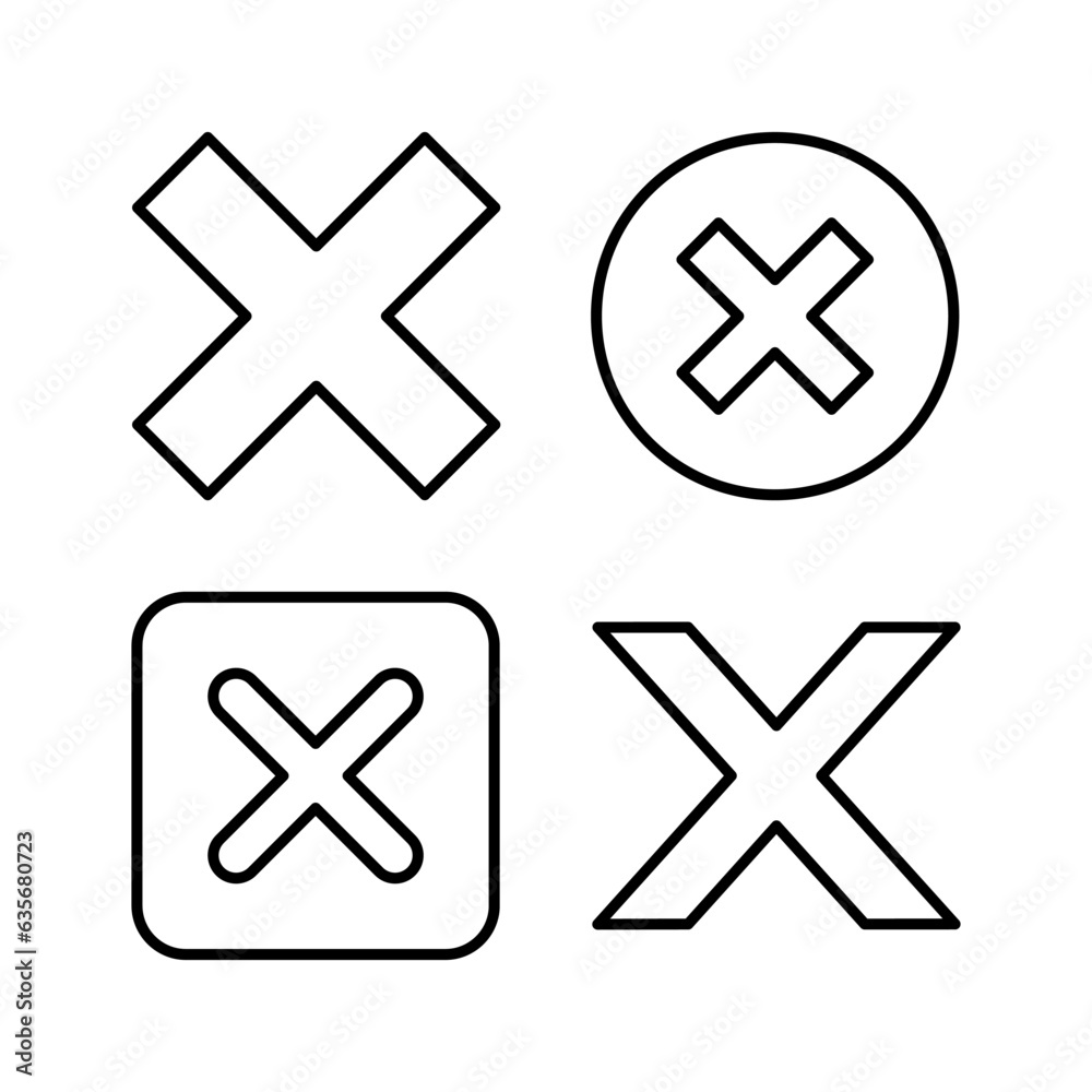 Fototapeta premium Close vector icon. Delete icon. remove, cancel, exit symbol.