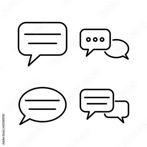 Chat icon vector. Chat Icon in trendy flat style isolated. Speech bubble symbol