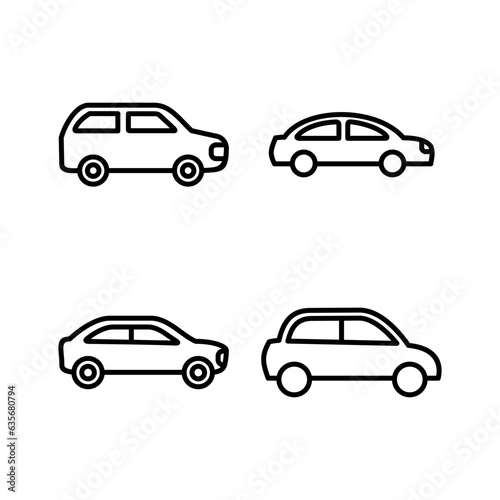 Car icon vector. Car sign. sedan