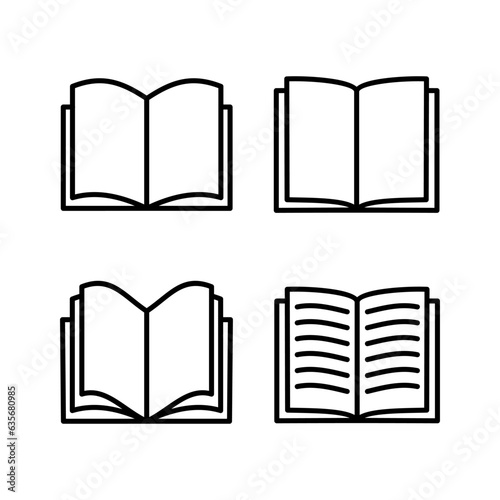 Book icon vector. Open book vector icon.