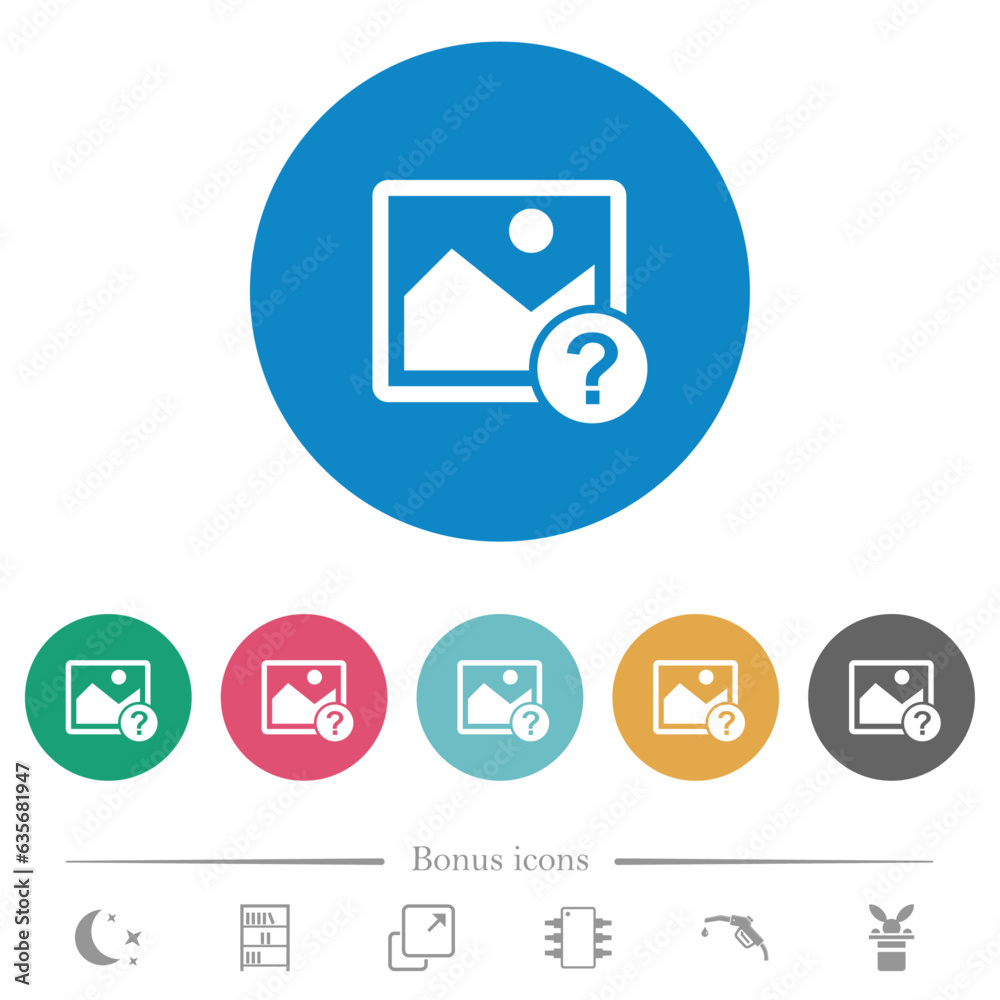 Unknown image flat round icons Unknown image flat round icons