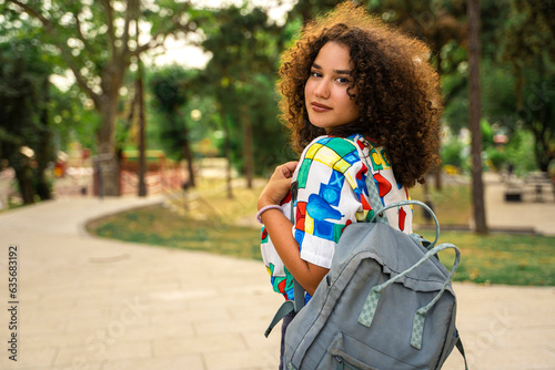 Young female student, back to school