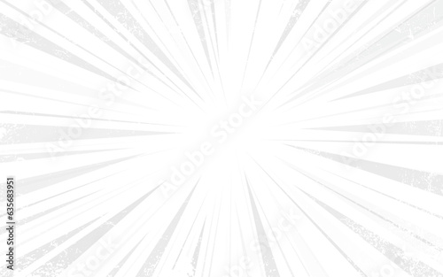 White sunburst grunge background. White background with abstract sunburst pattern. Zoom line comic