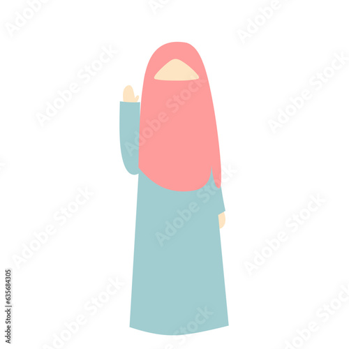 Faceless Muslim Woman Wearing A Niqab photo