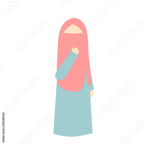 Faceless Muslim Woman Wearing A Niqab photo