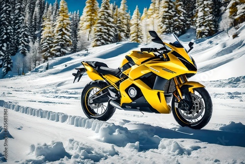 motorbike in snow