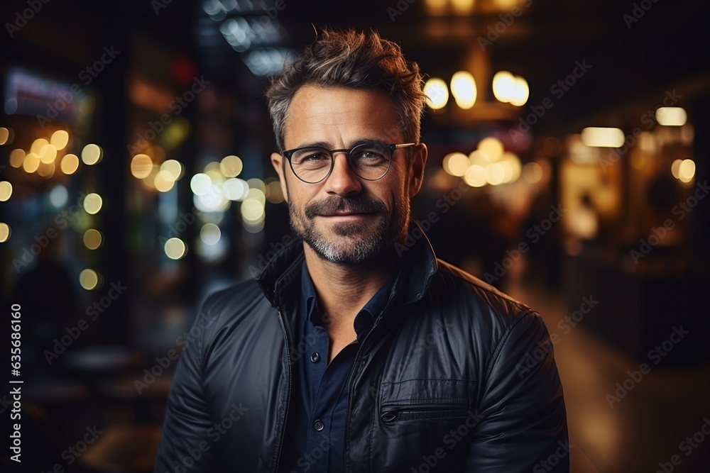 Portrait of Motivational Speaker Wearing Glasses Portrait of Motivational Speaker Wearing Glasses