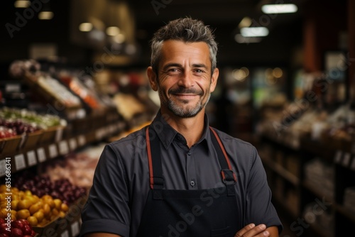 person in supermarket