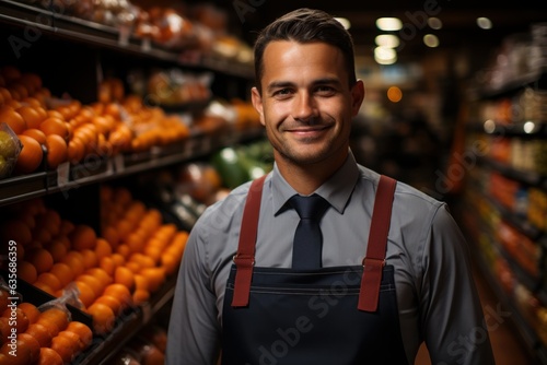 man in supermarket