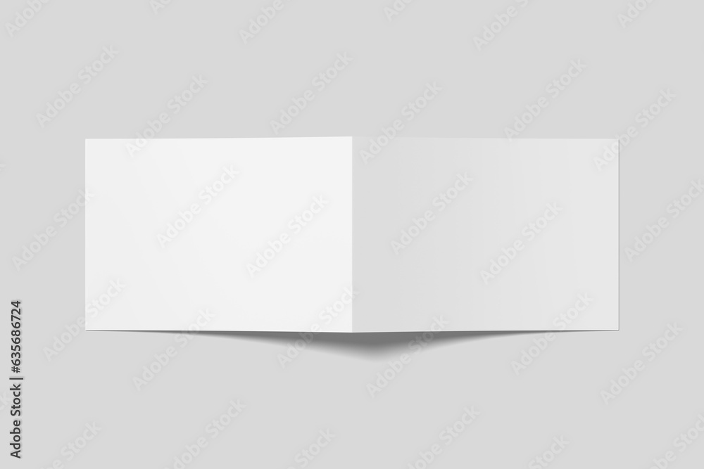 Landscape Bifold Catalog Brochure for Mockup. 3D Render. Landscape Bifold Catalog Brochure for Mockup. 3D Render.