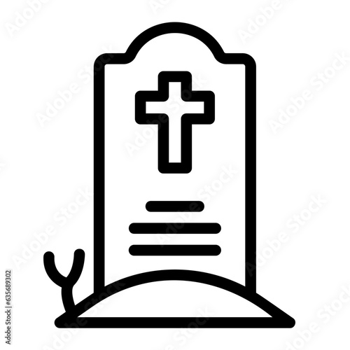 tombstone outline icon