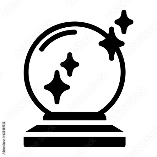 crystal ball glyph icon