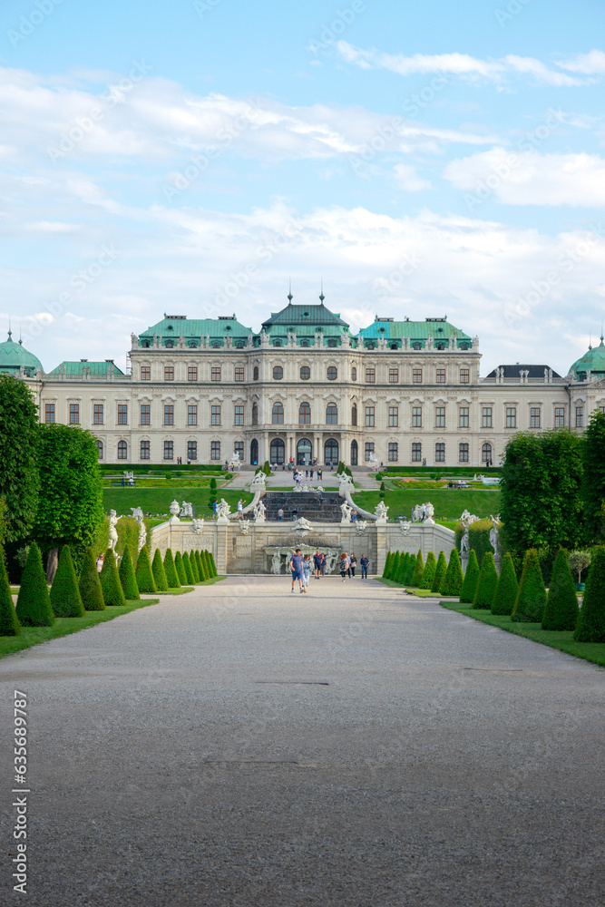 Belvedere Palace in Vienna on a sunny day