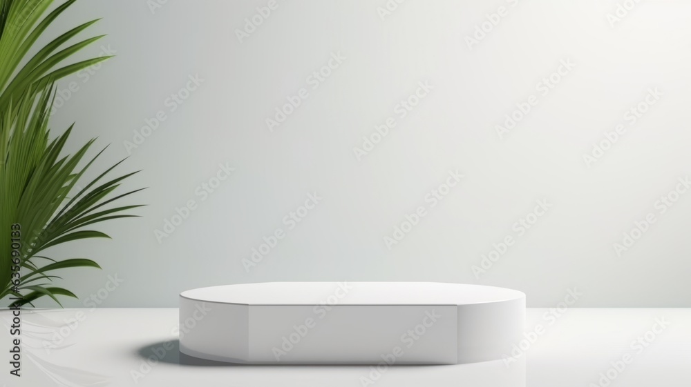 White Glass Abstract Minimalistic Product Podium. The Scene for Product Presentation. 3D Room with Geometric Platform Stage Pedestal. Ai Generated Podium Mockup for a Product advertisement. White Glass Abstract Minimalistic Product Podium. The Scene for Product Presentation. 3D Room with Geometric Platform Stage Pedestal. Ai Generated Podium Mockup for a Product advertisement.