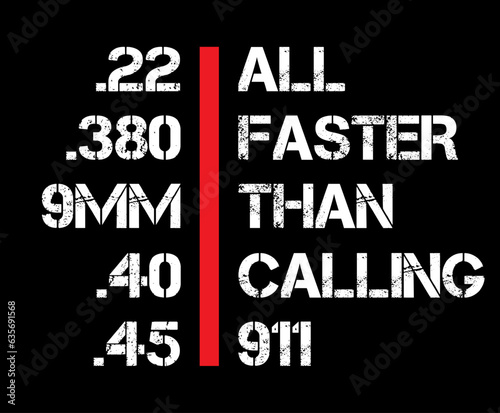 All Faster Than Calling 911,2nd Amendment, Funny shirt