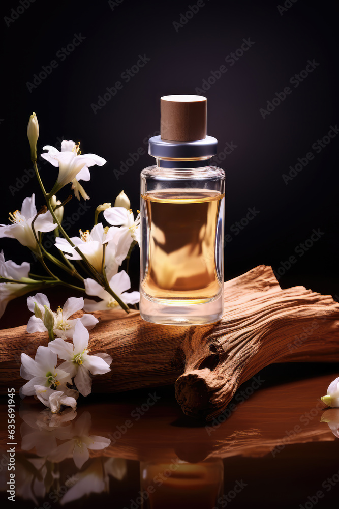 Oud Wood and Jasmine Sambac Essential Oil Advert Shot Oud Wood and Jasmine Sambac Essential Oil Advert Shot