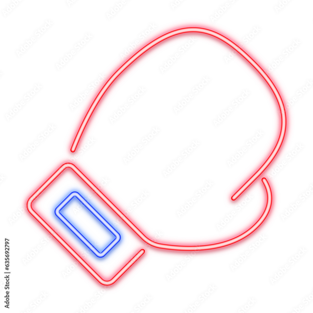 boxing gloves color neon line icon boxing gloves color neon line icon