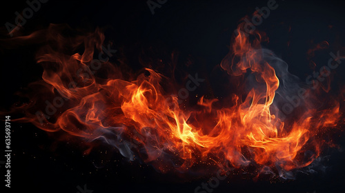 燃えさかる炎の背景素材01 © yukinoshirokuma