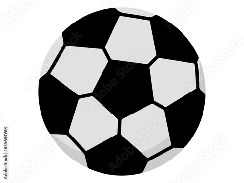 Soccer Ball Illustration. Black and White Football Ball