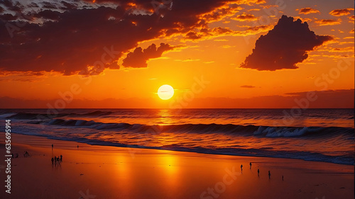 sunset over the sea