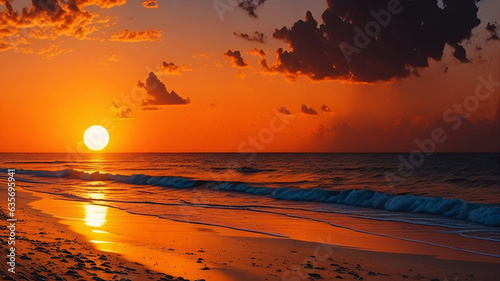 sunset at the beach
